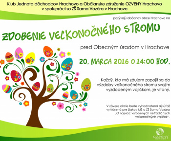 Zdobenie veľkonočného stromu 2016