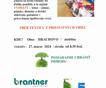 Výkup papiera a zber textilu dňa 27. 03. 2024