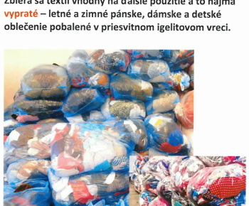 Zber znovupoužiteľného textilu dňa 02. 10. 2025