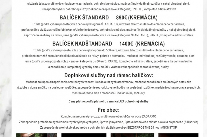 LUX Pohrebná služba Rimavská Sobota