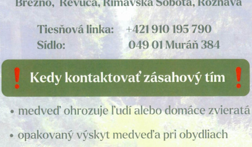 Zásahový tím pre medveďa hnedého 