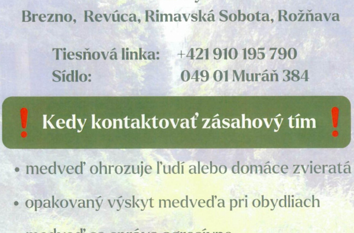 Zásahový tím pre medveďa hnedého