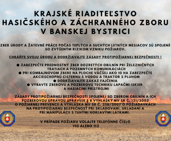 Zber úrody a žatevné práce