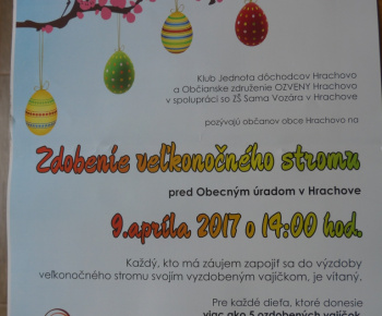 Zdobenie veľkonočného stromu 2017