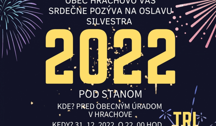 Silvester dňa 31. 12. 2022 pred obecným úradom v Hrachove